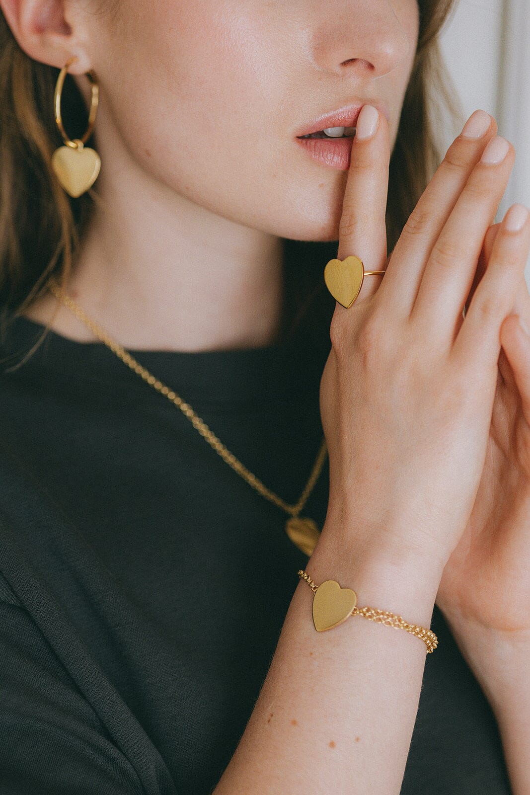 Bague Aphrodite Or Coeur Ajustable Bagues Monsieur Simone