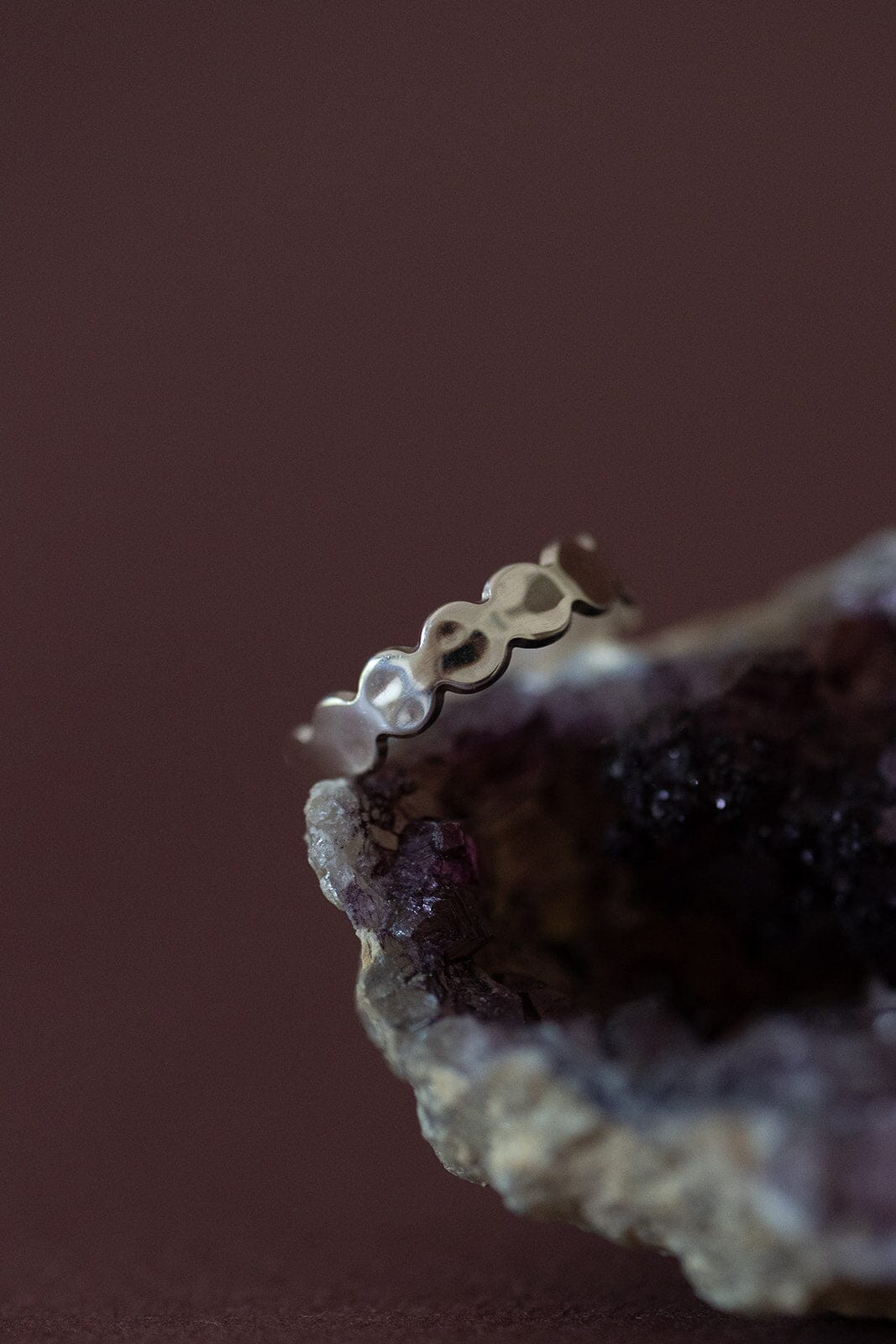 Bague Eliott Argent Martelée Ajustable Bagues Monsieur Simone