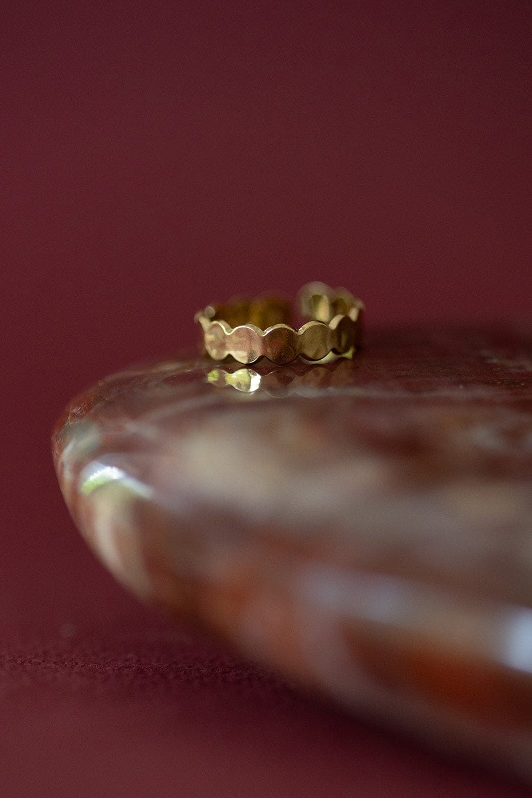 Bague Eliott Or Martelée Ajustable Bagues Monsieur Simone