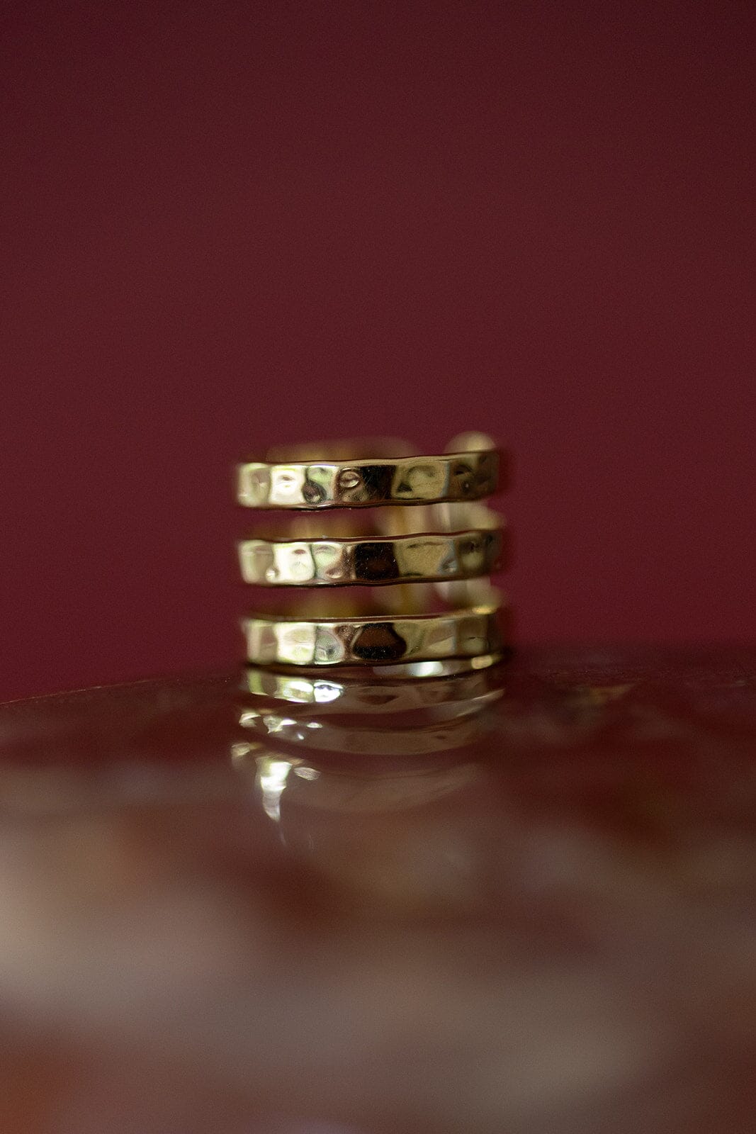 Bague Enzo Or Martelée Ajustable Bagues Monsieur Simone