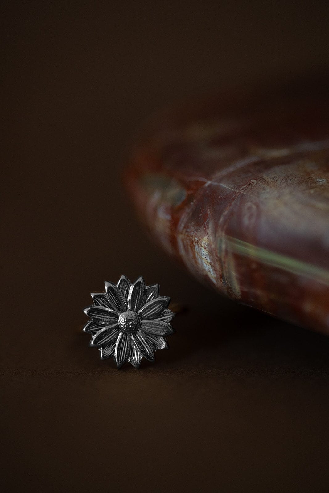Bague Maïa Argent Fleur Ajustable Bagues Monsieur Simone