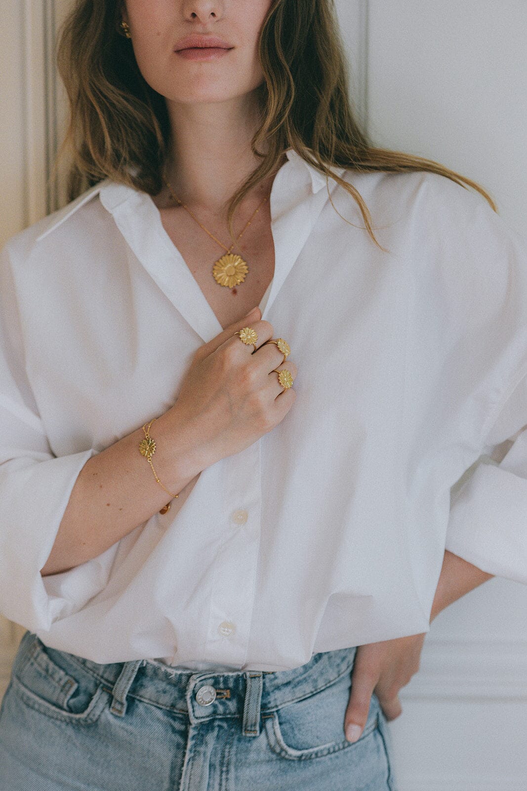 Bague Maïa Argent Fleur Ajustable Bagues Monsieur Simone