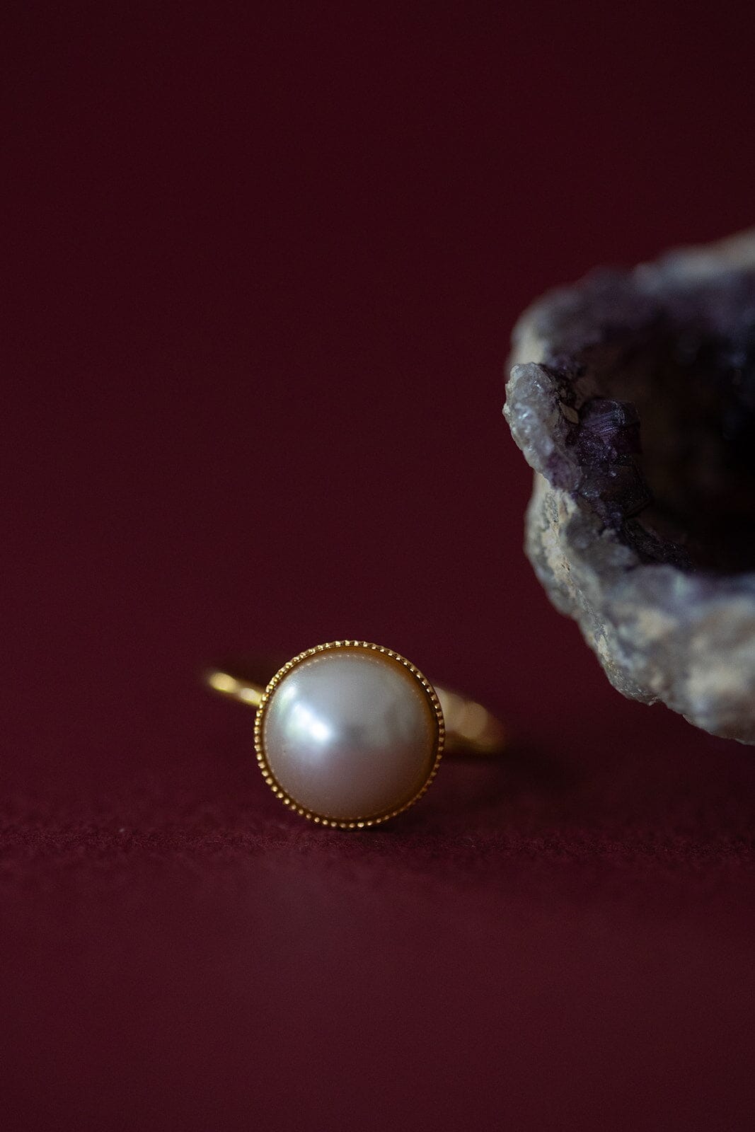 Bague Nélya Or Perle Ajustable Bagues Monsieur Simone