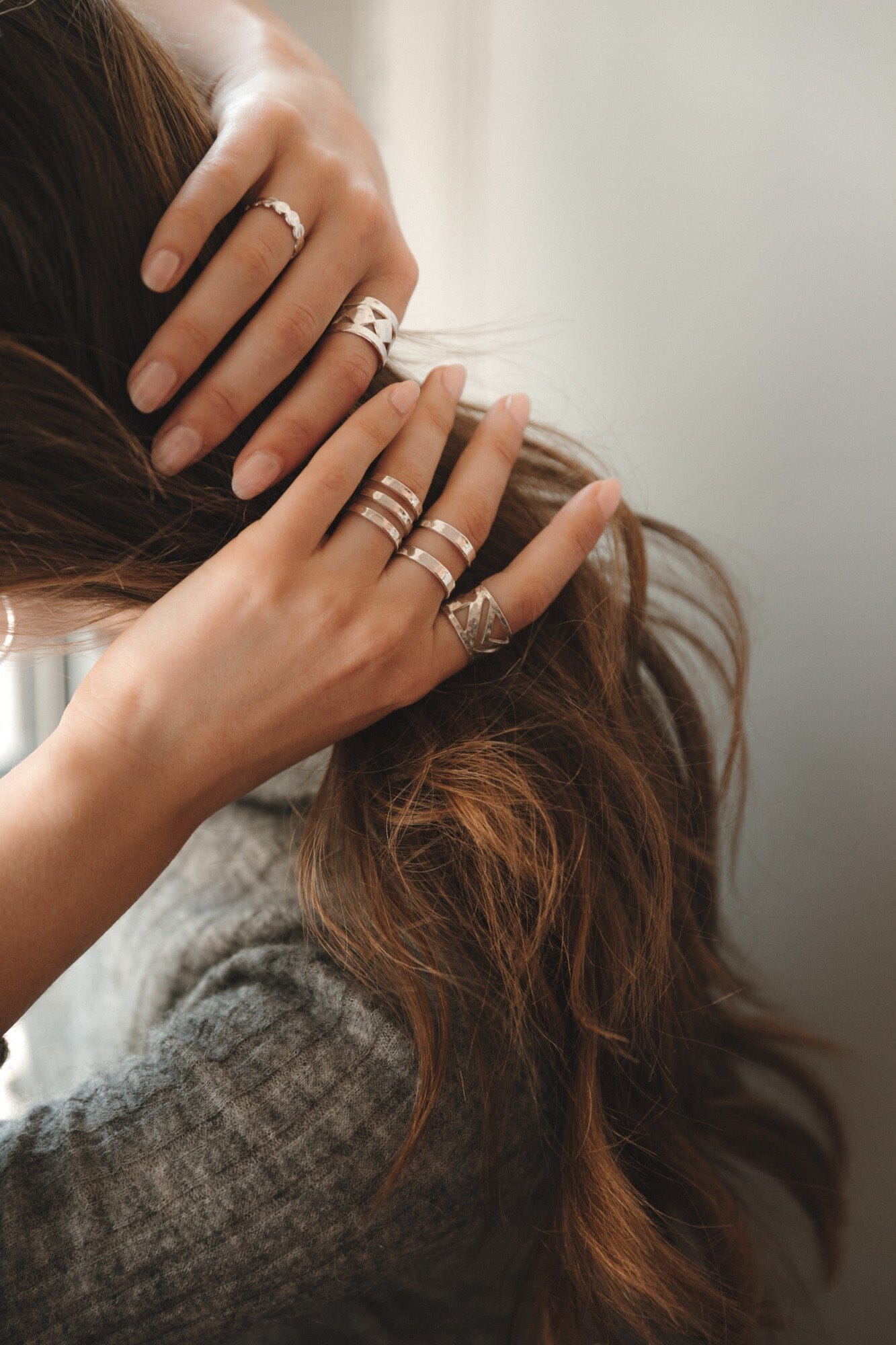 Bague Noah Argent Martelée Ajustable Bagues Monsieur Simone