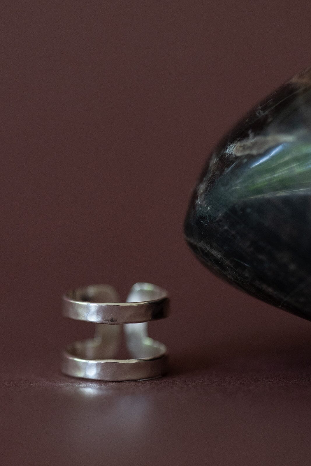 Bague Noah Argent Martelée Ajustable Bagues Monsieur Simone
