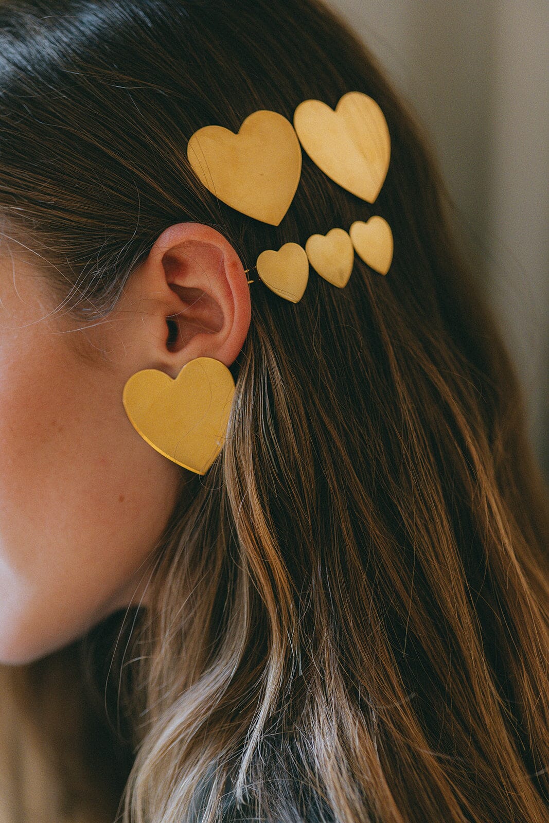 Barrette Aphrodite Or Coeurs Accessoires Monsieur Simone