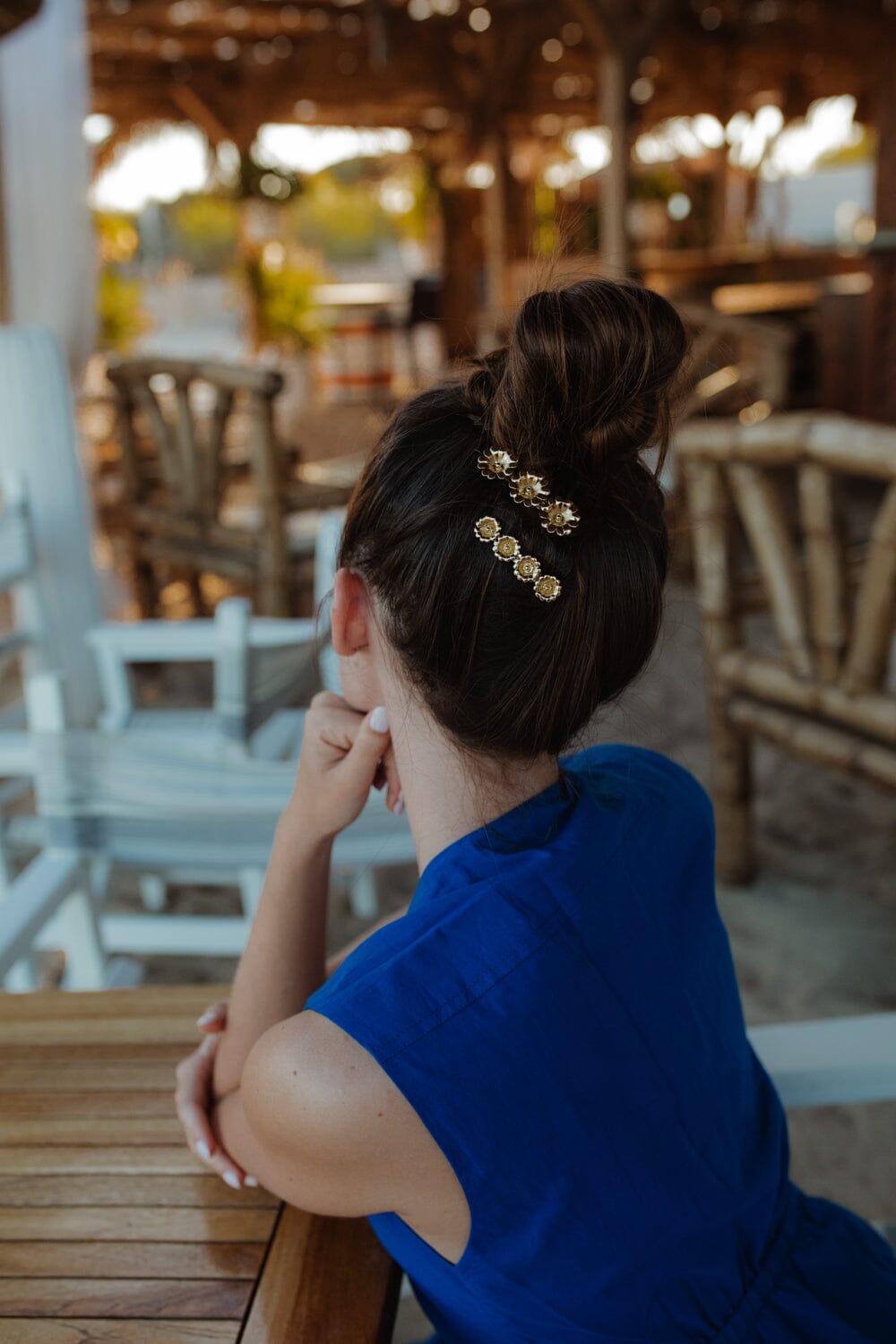 Barrette Théia Argent Fleurs Accessoires Monsieur Simone