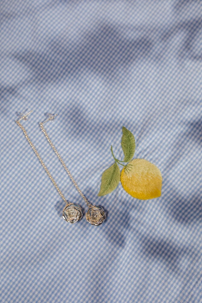 Boucles d'Oreilles Pendantes Aglaé Argent Fleurs Boucles d'Oreilles Monsieur Simone