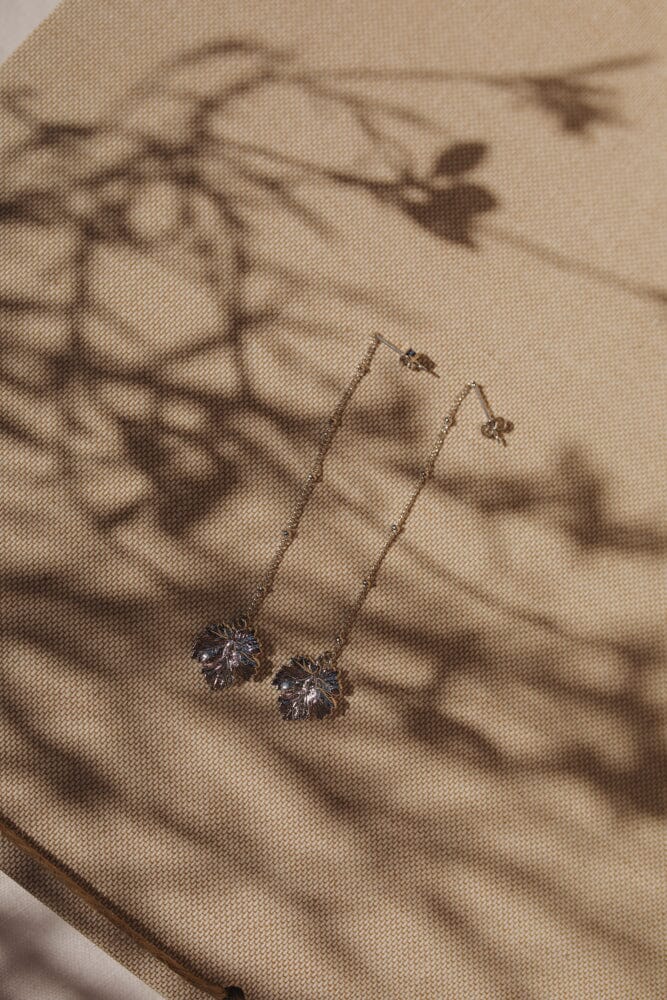 Boucles d'Oreilles Pendantes Héra Argent Feuilles Boucles d'Oreilles Monsieur Simone