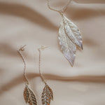 Boucles d'Oreilles Pendantes Thalie Argent Feuilles Boucles d'Oreilles Monsieur Simone