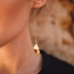 Boucles d'Oreilles Pendantes Zéphyr Or Feuilles Boucles d'Oreilles Monsieur Simone