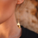 Boucles d'Oreilles Pendantes Zéphyr Or Feuilles Boucles d'Oreilles Monsieur Simone