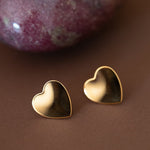 Boucles d'Oreilles Puces Aphrodite Or Coeur Boucles d'Oreilles Monsieur Simone