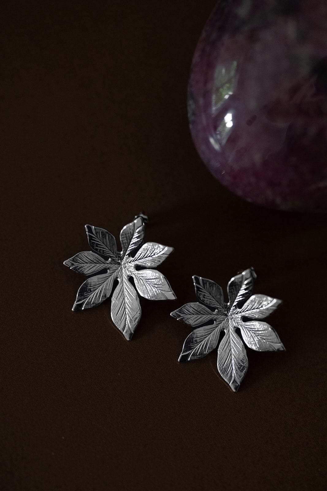 Boucles d'Oreilles Puces Chloris Argent Fleurs Boucles d'Oreilles Monsieur Simone