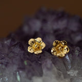 Boucles d'Oreilles Puces Gaïa Or Fleurs Boucles d'Oreilles Monsieur Simone