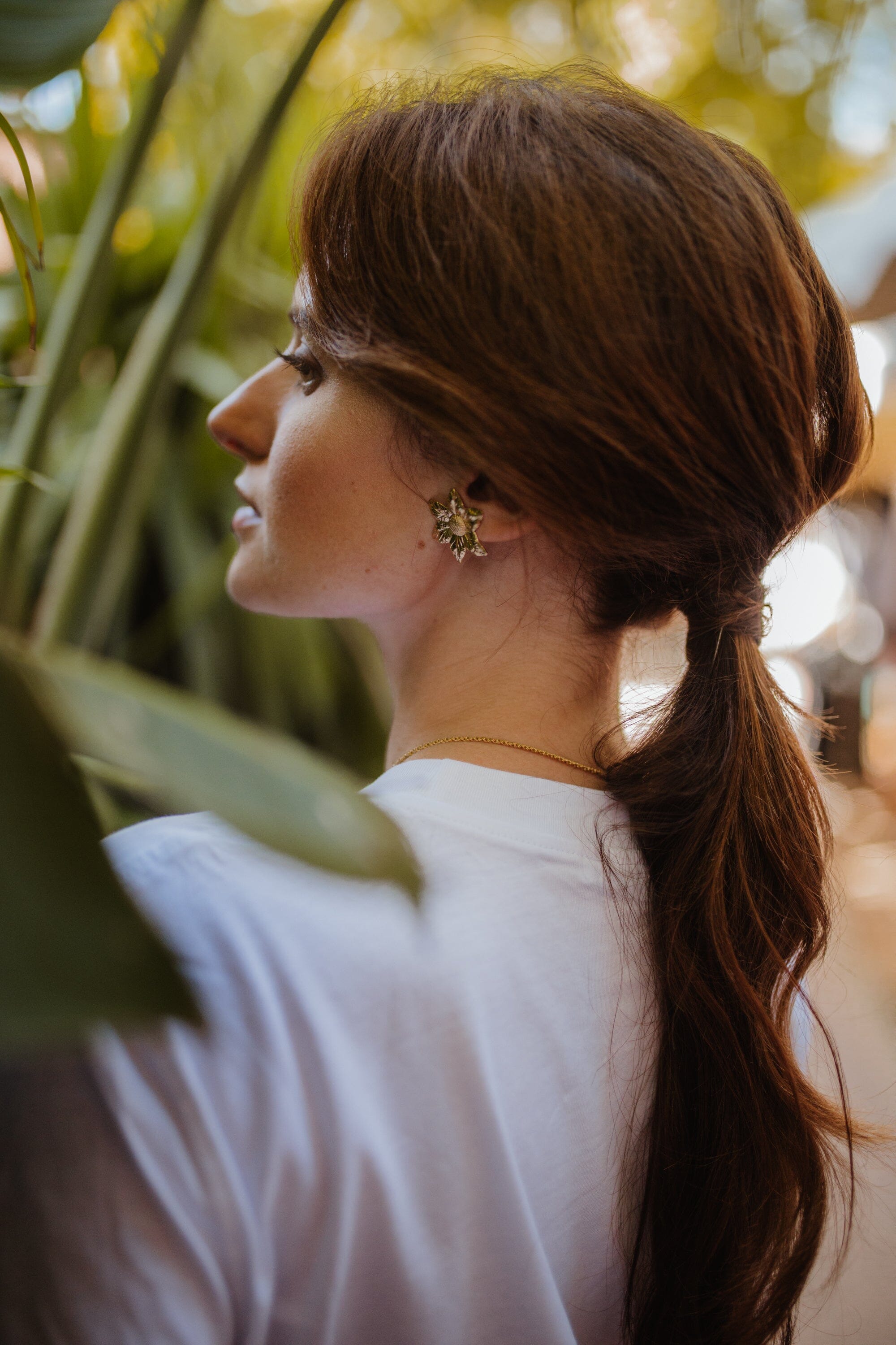 Boucles d'Oreilles Puces Hespéris Argent Fleurs Boucles d'Oreilles Monsieur Simone