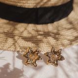 Boucles d'Oreilles Puces Hespéris Or Fleurs Boucles d'Oreilles Monsieur Simone