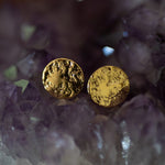 Boucles d'Oreilles Puces Hestia Or Ronds Martelés Boucles d'Oreilles Monsieur Simone