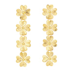 Boucles d'Oreilles Puces Pendantes Léon Or Trèfles Boucles d'oreilles Monsieur Simone
