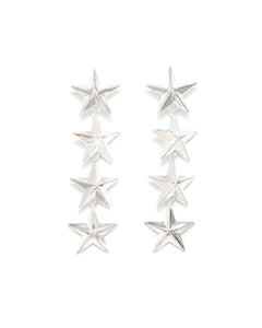 Boucles d'Oreilles Puces Pendantes Raoul Argent Étoiles Boucles d'oreilles Monsieur Simone