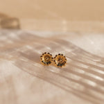 Boucles d'Oreilles Puces Théia Or Fleurs Boucles d'Oreilles Monsieur Simone