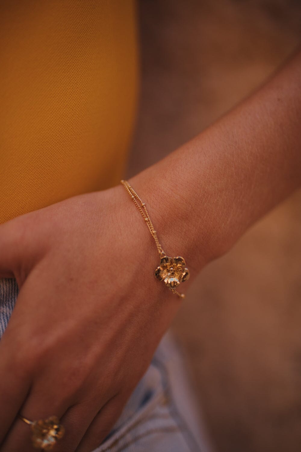 Bracelet Gaïa Or Fleur Bracelets Monsieur Simone