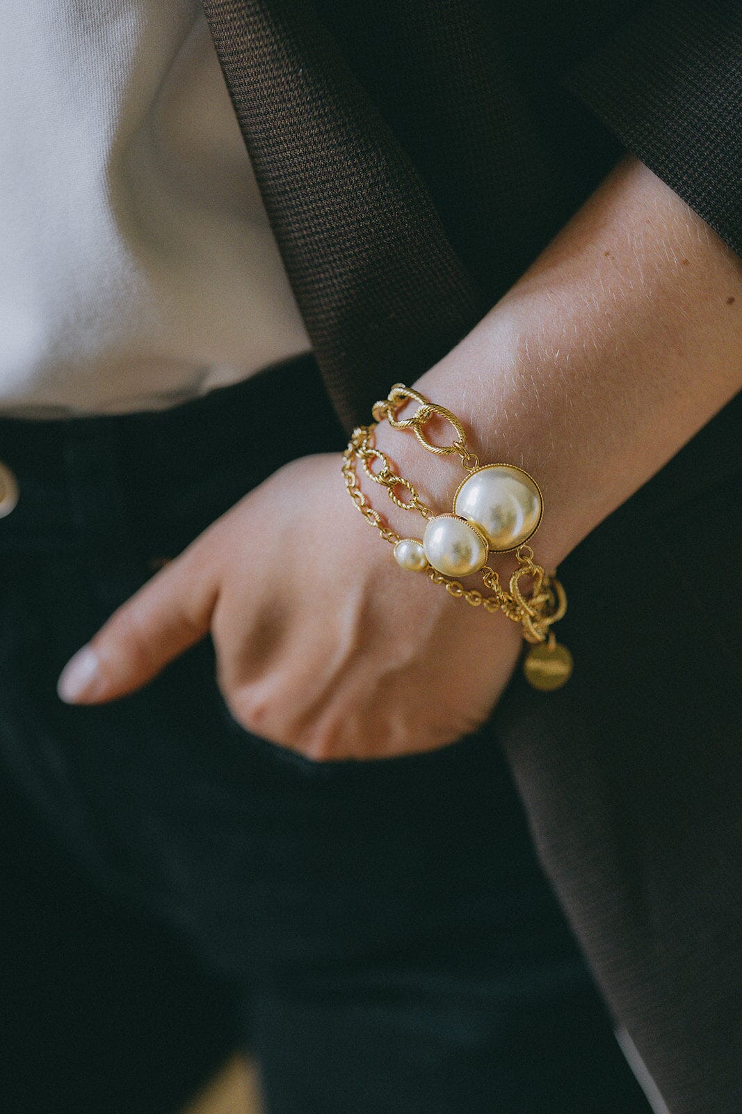 Bracelet Nélya Argent Perle Bracelets Monsieur Simone