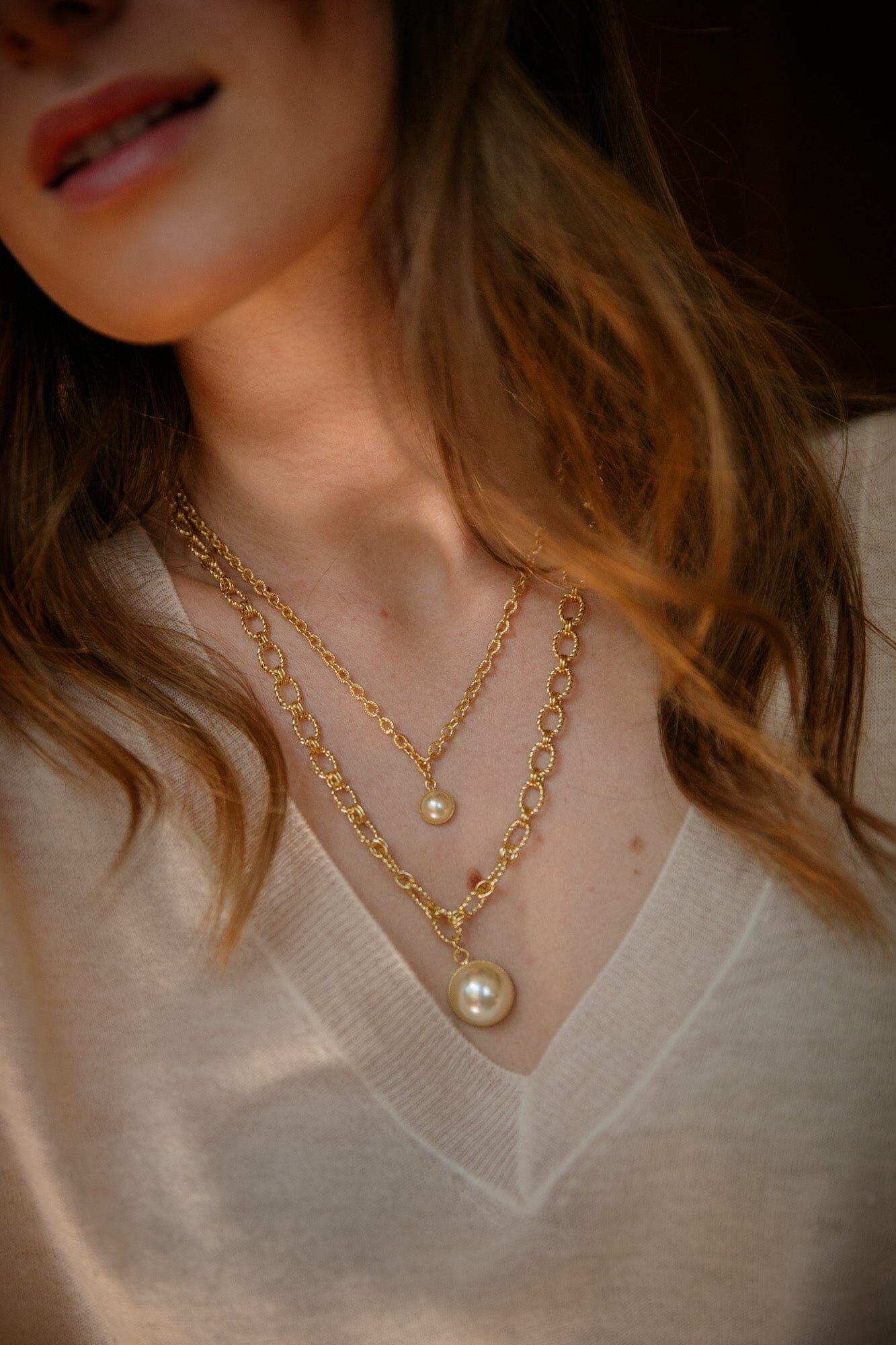 Collier Nélya Or Perle Colliers Monsieur Simone