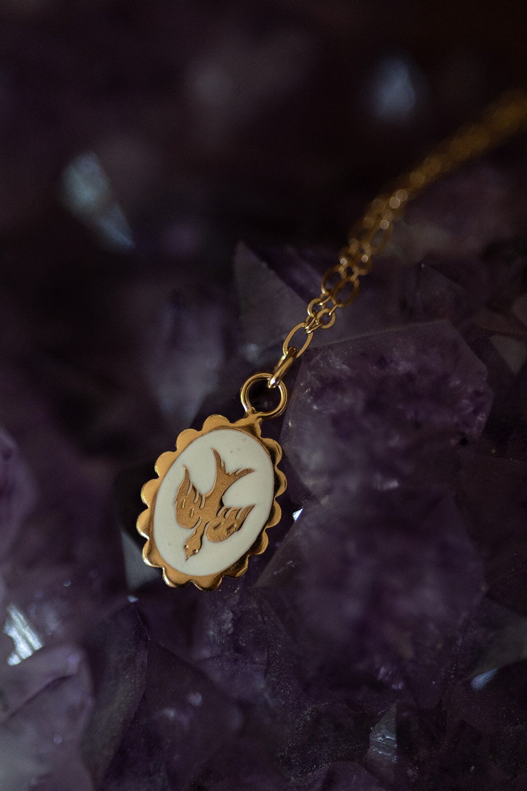 Collier Thémis Colombe Or Ivoire Colliers Monsieur Simone