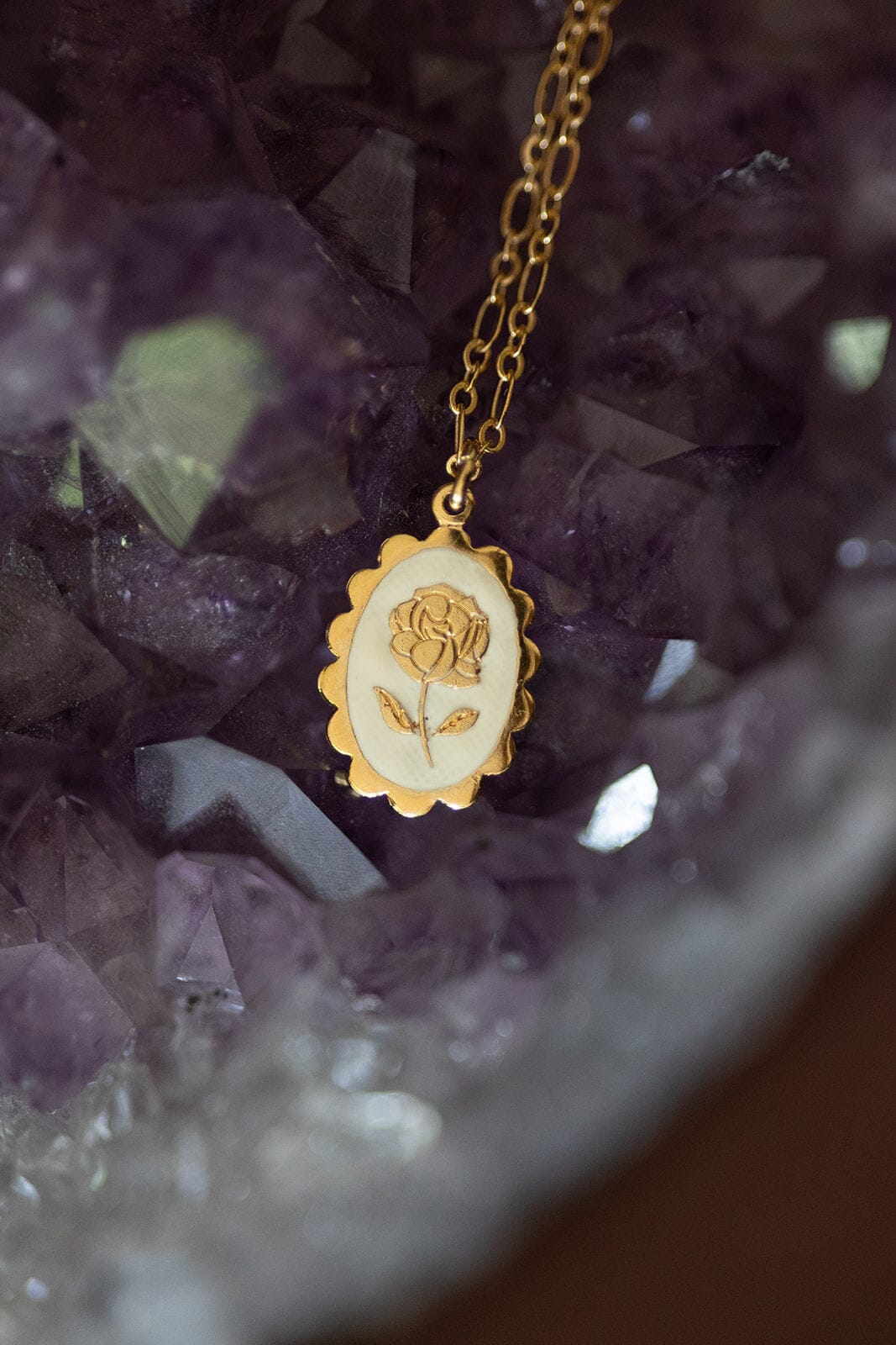 Collier Thémis Fleur Or Ivoire Colliers Monsieur Simone