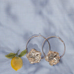 Créoles Aglaé Argent Fleur Boucles d'Oreilles Monsieur Simone