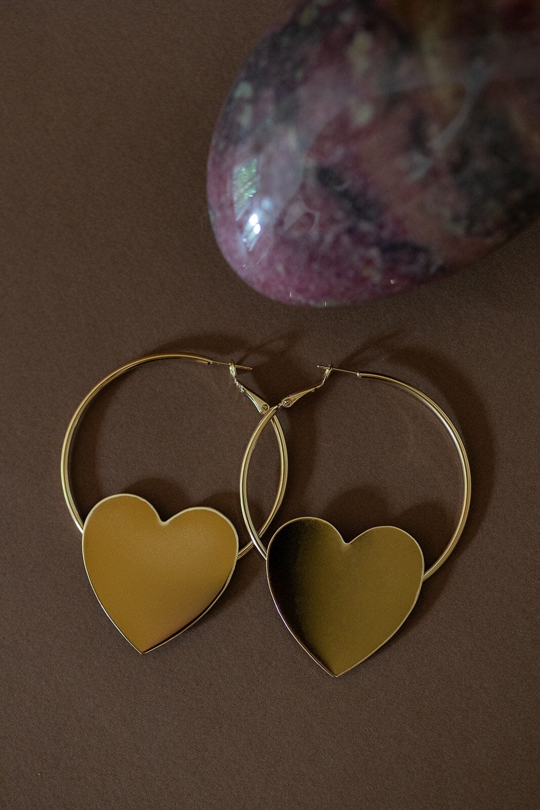 Créoles Aphrodite Or Coeur Boucles d'Oreilles Monsieur Simone