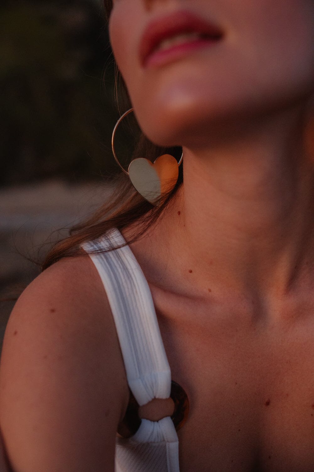 Créoles Aphrodite Or Coeur Boucles d'Oreilles Monsieur Simone