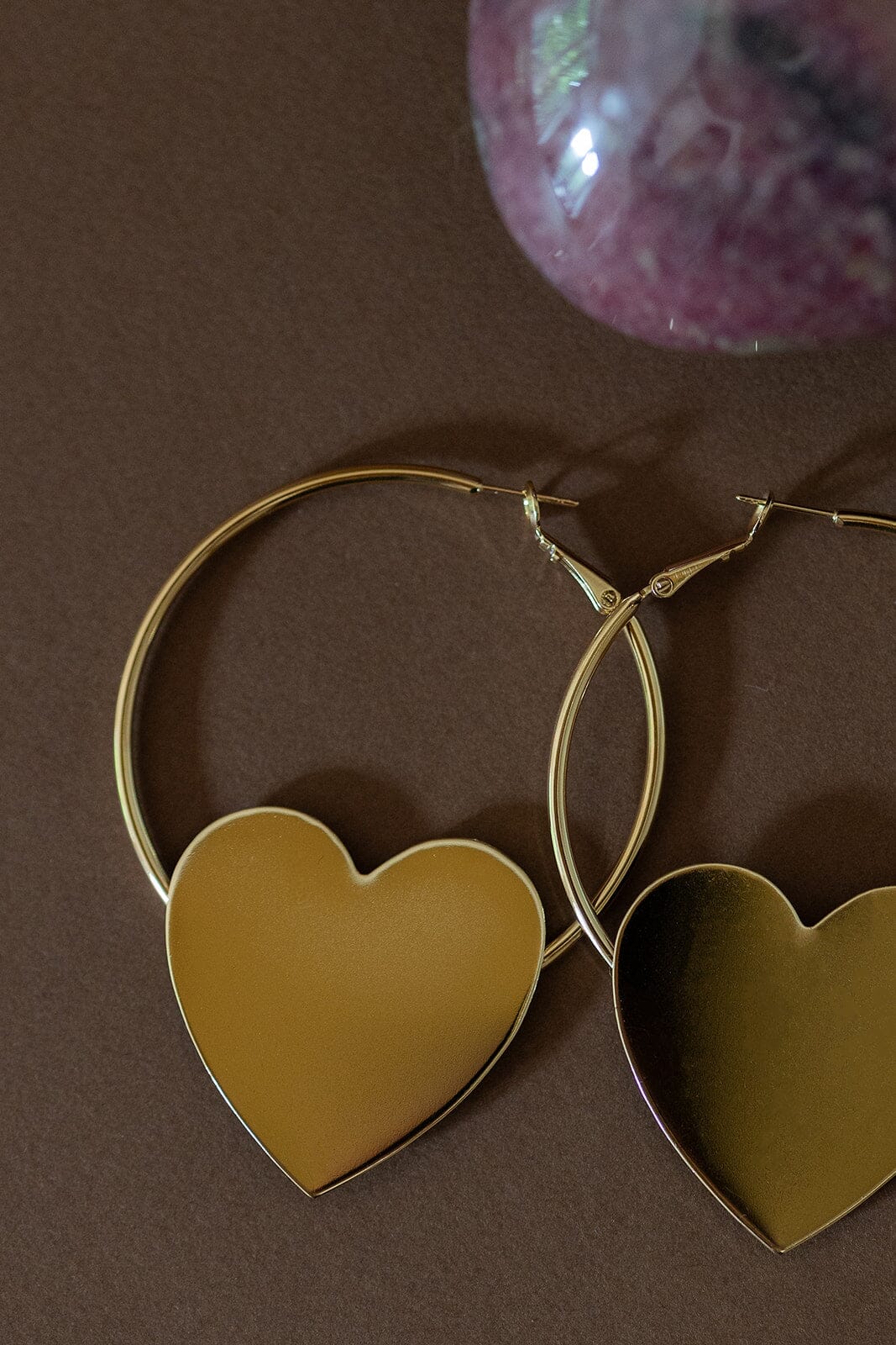 Créoles Aphrodite Or Coeur Boucles d'Oreilles Monsieur Simone