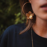 Créoles Gaïa Argent Fleurs Boucles d'Oreilles Monsieur Simone