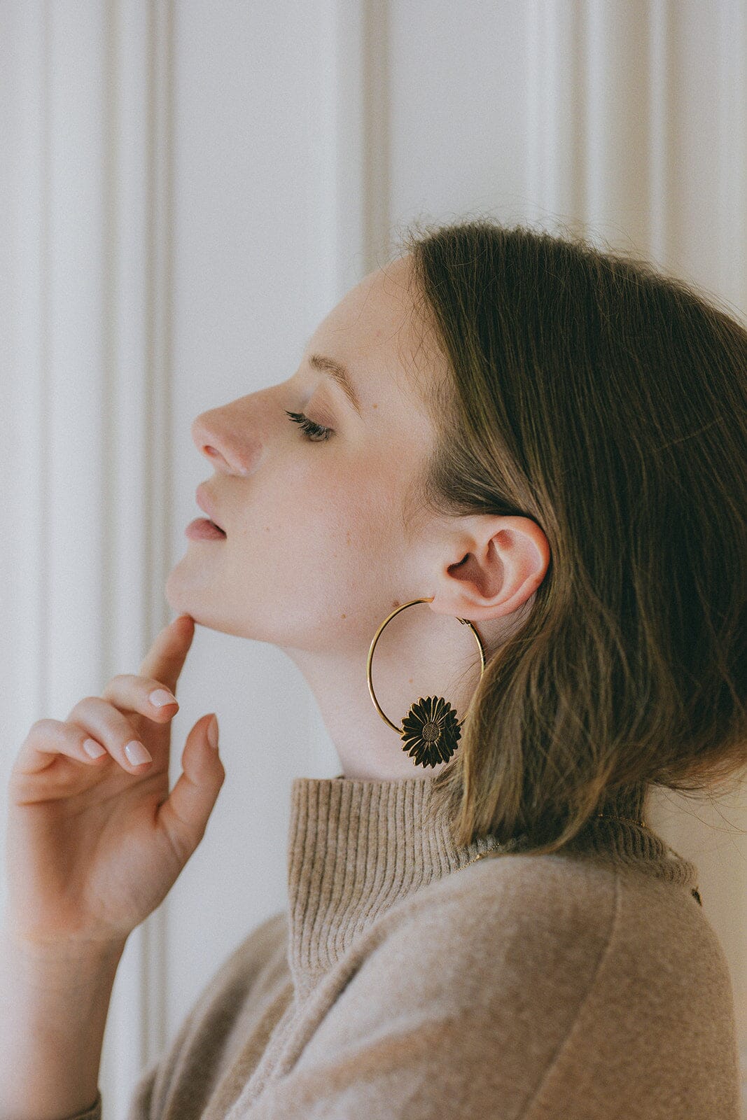 Créoles Maïa Argent Fleurs Boucles d'Oreilles Monsieur Simone