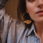Créoles Thalie Argent Feuilles Boucles d'Oreilles Monsieur Simone
