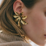 Maxi Boucles d'Oreilles Puces Chloris Argent Fleurs Boucles d'Oreilles Monsieur Simone