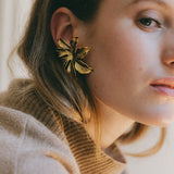 Maxi Boucles d'Oreilles Puces Chloris Or Fleurs Boucles d'Oreilles Monsieur Simone