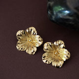 Maxi Boucles d'Oreilles Puces Gaïa Or Fleurs Boucles d'Oreilles Monsieur Simone