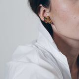 Maxi Boucles d'Oreilles Puces Héra Or Feuilles Boucles d'Oreilles Monsieur Simone