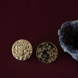 Maxi Boucles d'Oreilles Puces Hestia Or Ronds Martelés Boucles d'Oreilles Monsieur Simone