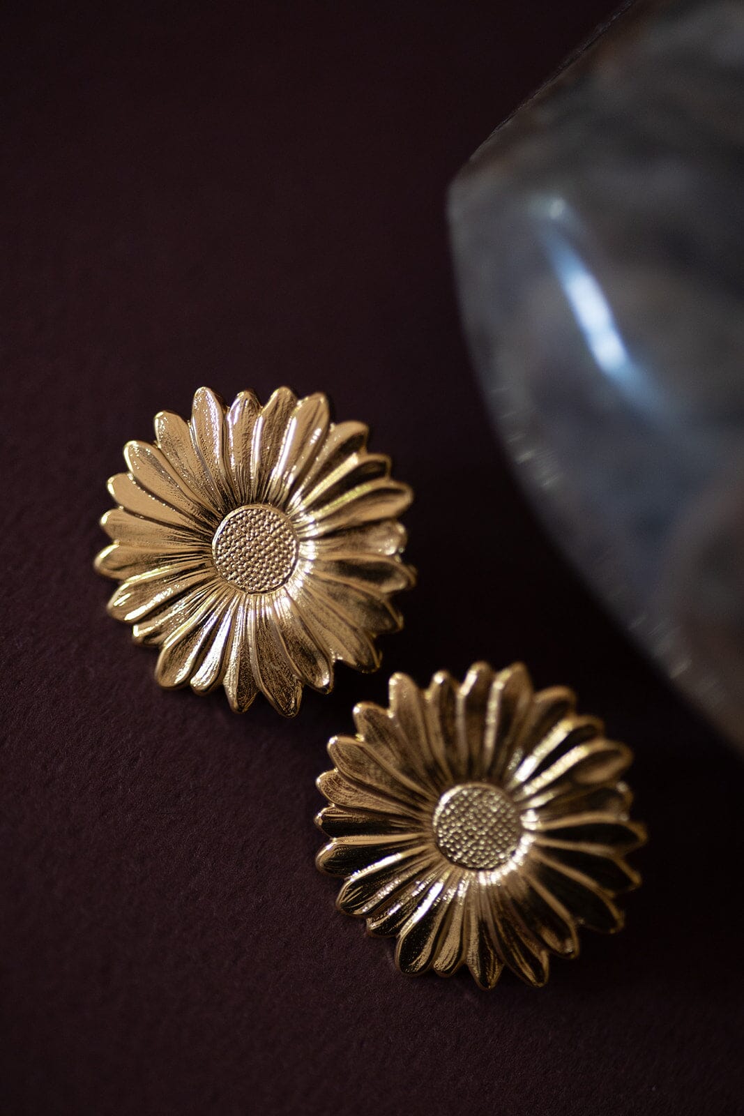 Maxi Boucles d'Oreilles Puces Maïa Or Fleurs Boucles d'Oreilles Monsieur Simone