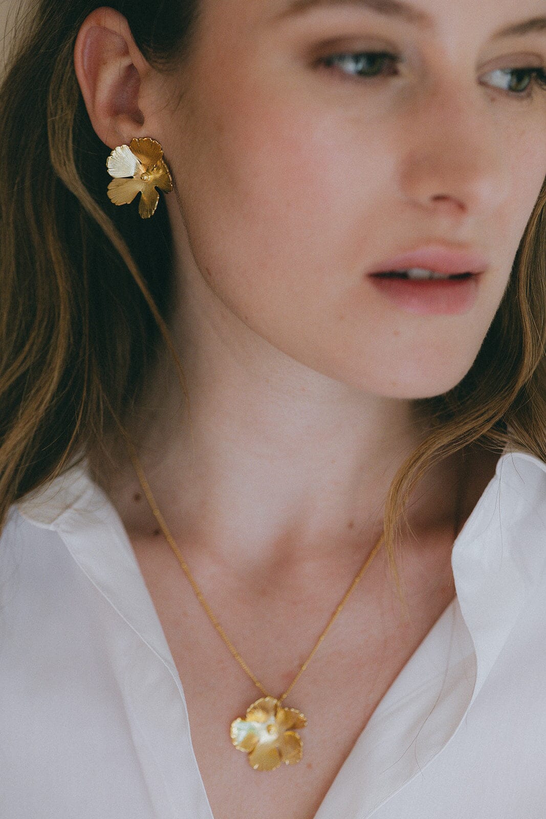 Maxi Boucles d'Oreilles Puces Orphée Argent Fleurs Boucles d'Oreilles Monsieur Simone