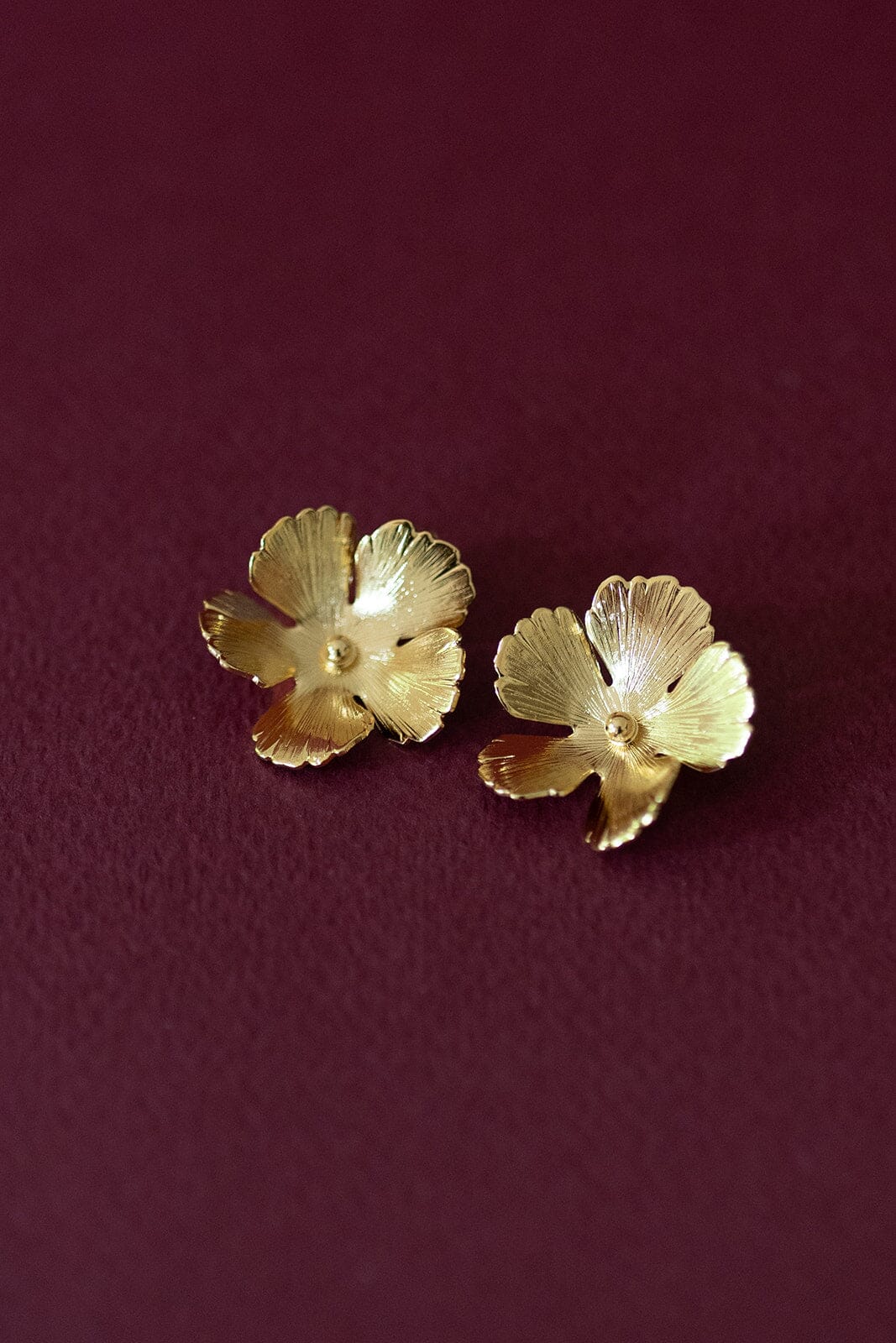 Maxi Boucles d'Oreilles Puces Orphée Or Fleurs Boucles d'Oreilles Monsieur Simone