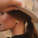 Maxi Boucles d'Oreilles Puces Orphée Or Fleurs Boucles d'Oreilles Monsieur Simone