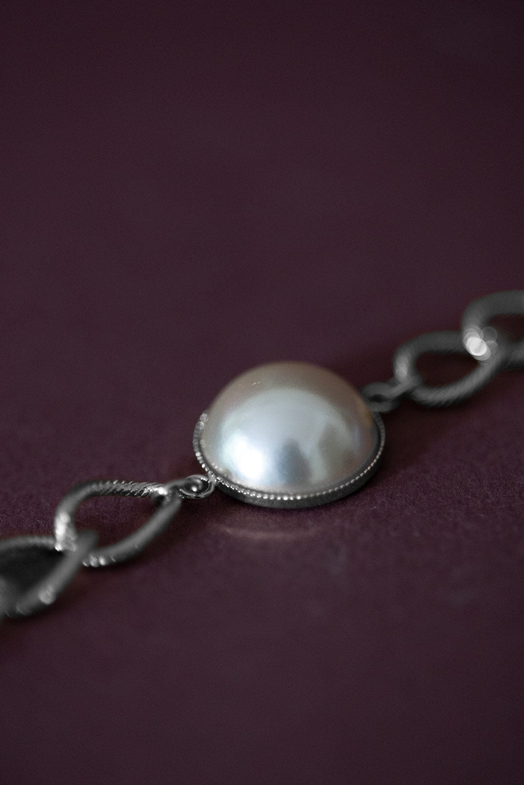 Maxi Bracelet Nélya Argent Perle Bracelets Monsieur Simone
