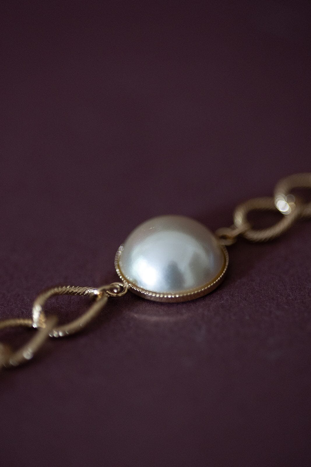 Maxi Bracelet Nélya Or Perle Bracelets Monsieur Simone