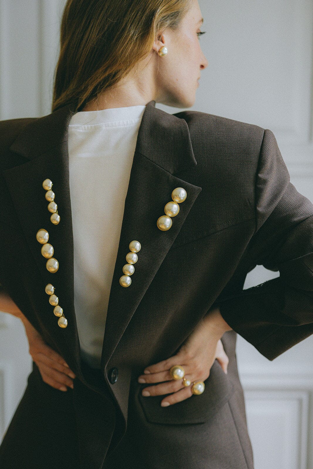 Maxi Broche Nélya Argent Perles Accessoires Monsieur Simone