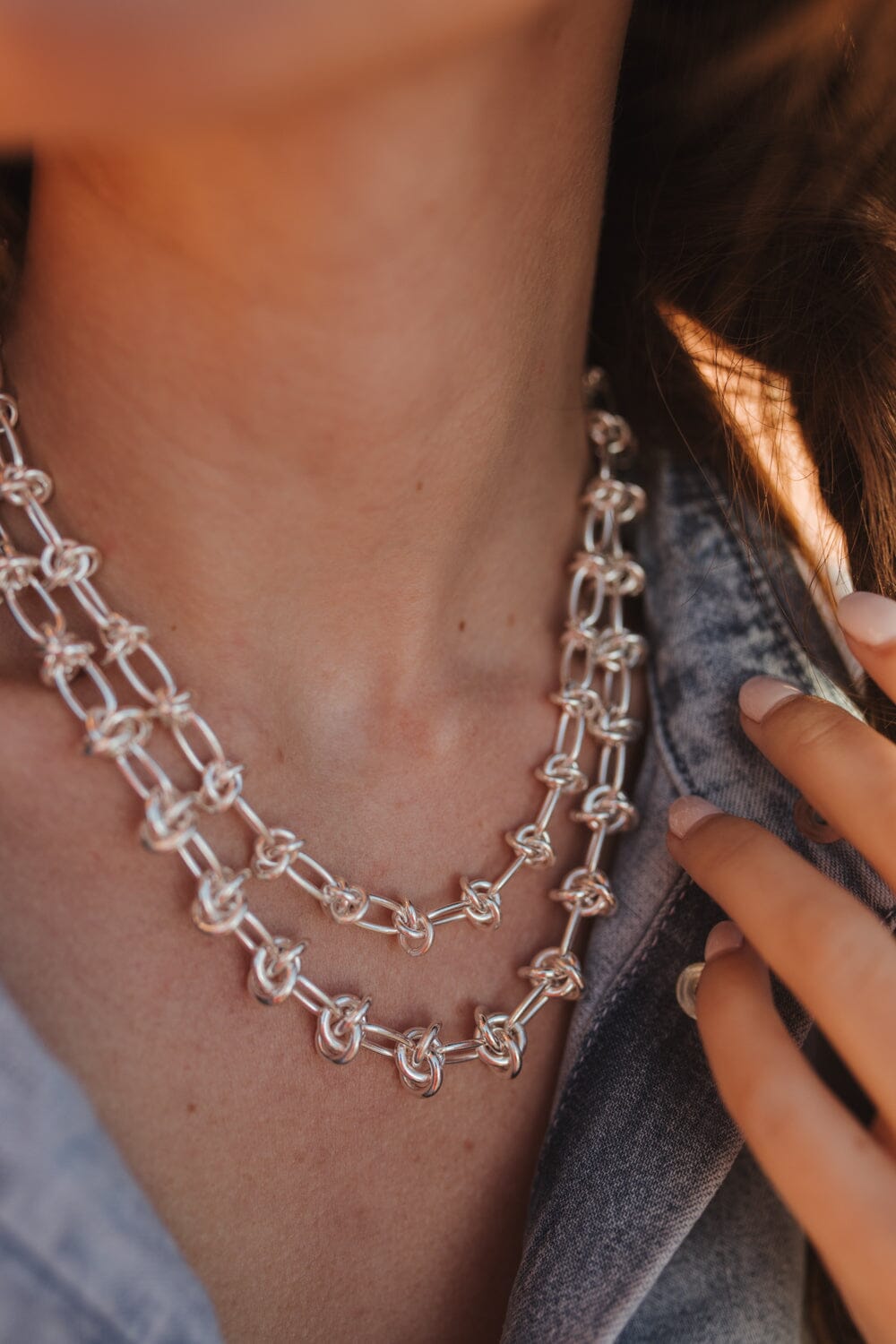 Maxi Collier Athéna Argent Colliers Monsieur Simone